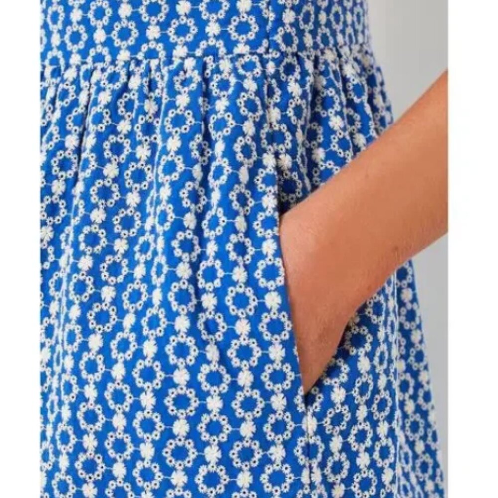 NEW Tuckernuck Pomander Place Blue eyelet Noelle dress sleeveless white Maxi mid - Picture 5 of 7